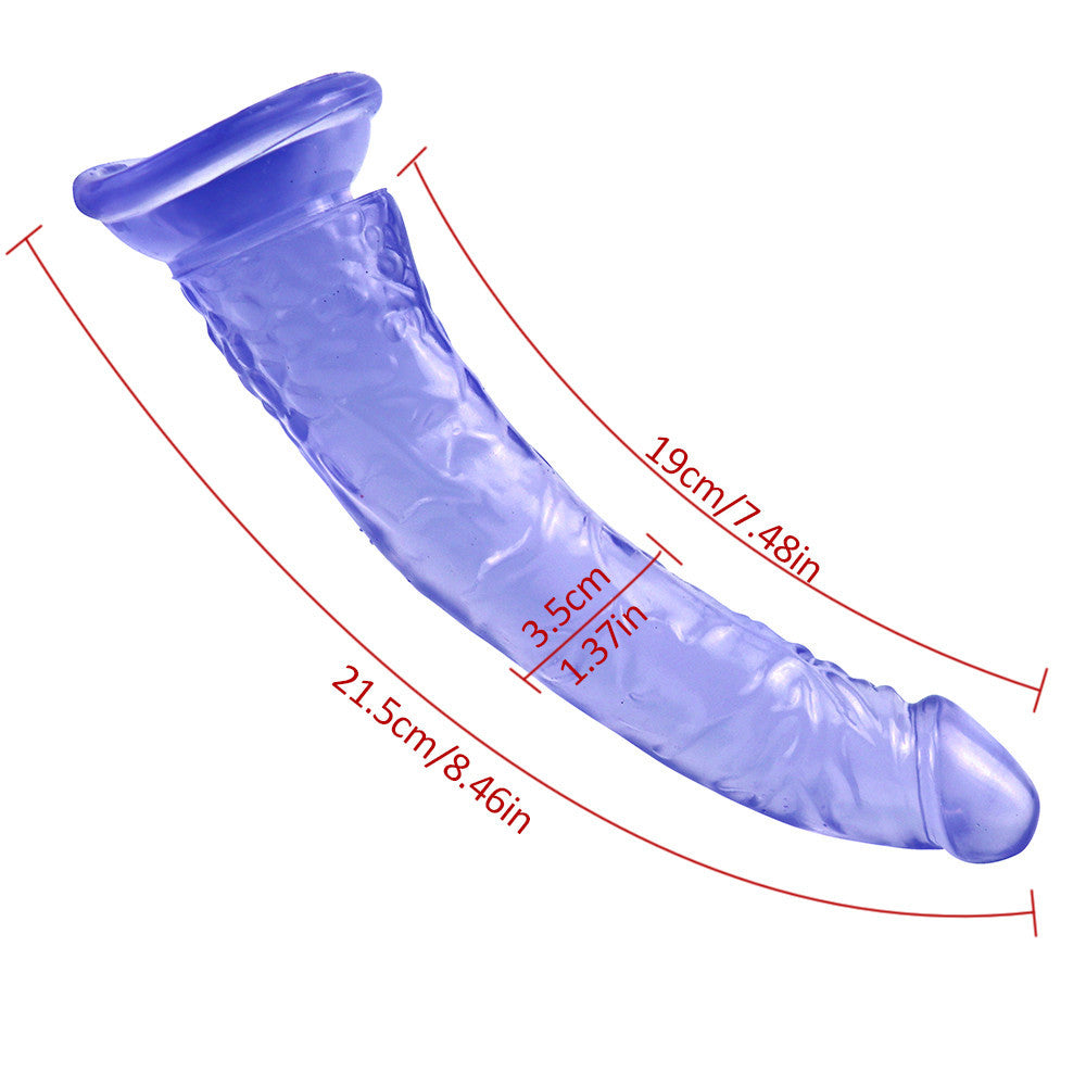 8 Zoll kleiner gerader blauer Dildo