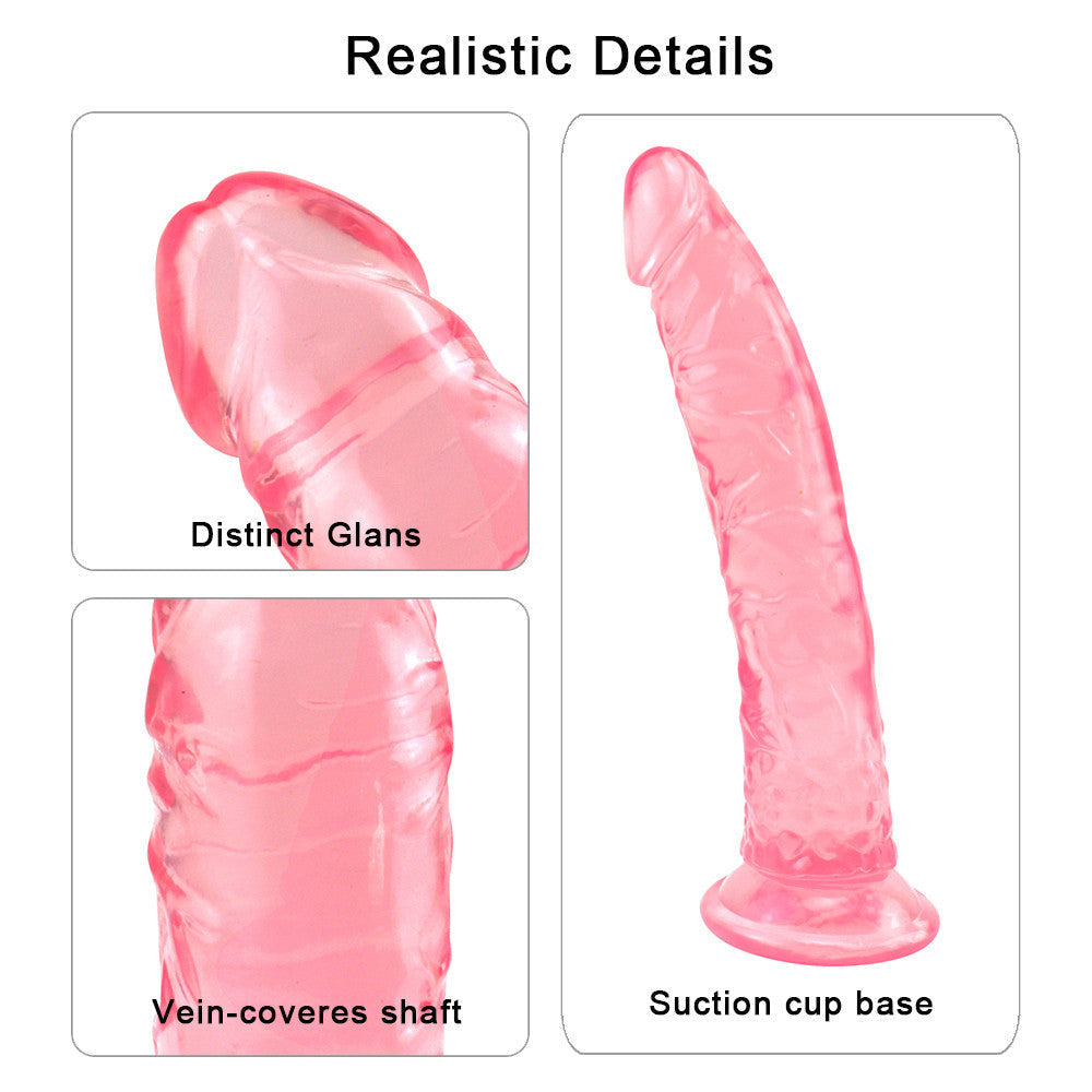 8 Zoll kleiner gerader rosa Dildo