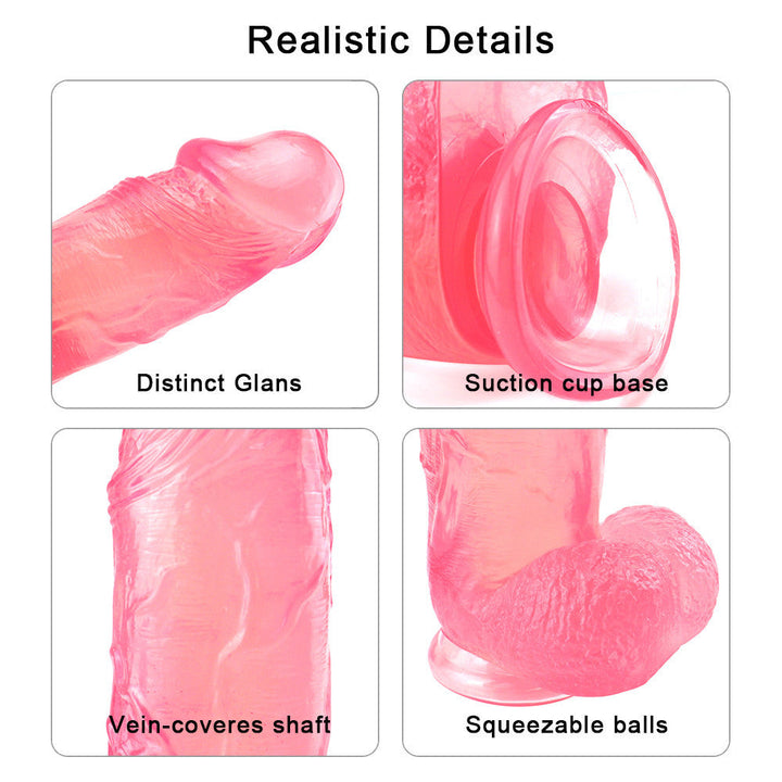 12 Zoll großer rosa Dildo mit großem Kopf