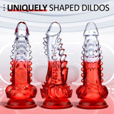 Carica l&#39;immagine nel visualizzatore di Gallery, Clear Dragon Dildo Scaly Texture