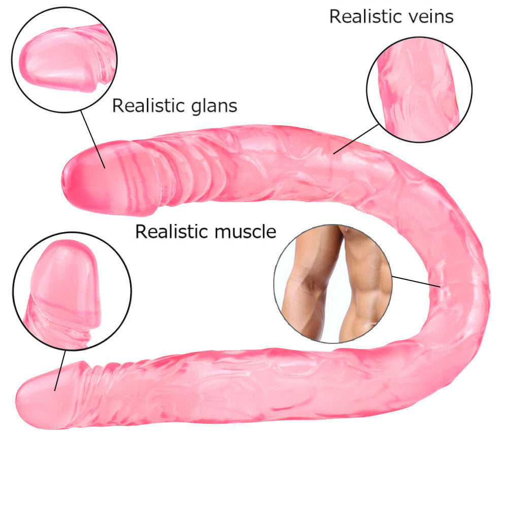 Doppelkopf-Dildo in Rosa, 22 Zoll