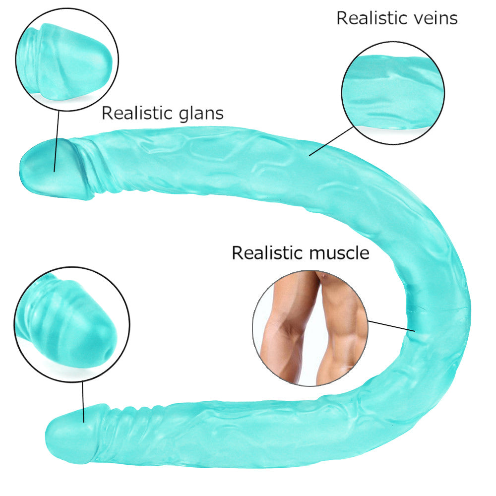 Grüner 22-Zoll-Dildo mit Doppelkopf