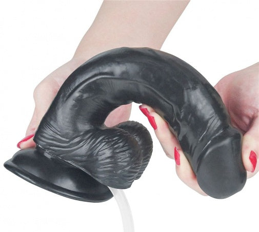 Schwarzer Squirting-Dildo 9 Zoll