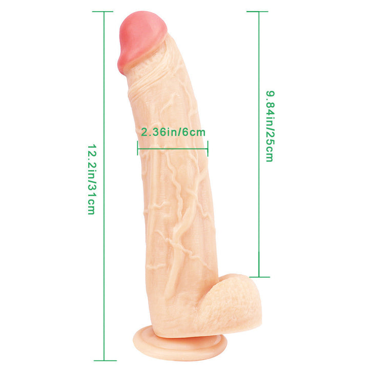 12 Zoll großer Dildo in Fleischfarbe