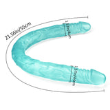 Load image into Gallery viewer, Double head 22 inch green dildo