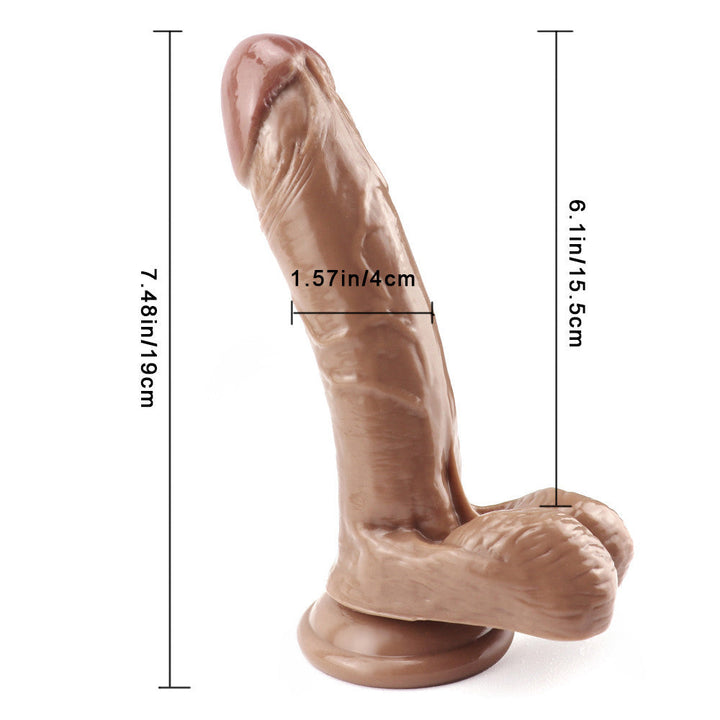 7 Zoll brauner Dildo