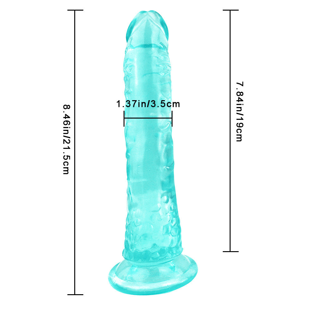 8 Zoll kleiner gerader grüner Dildo