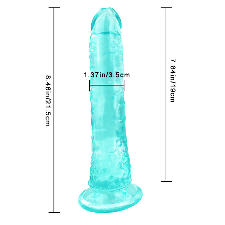 8 Zoll kleiner gerader grüner Dildo