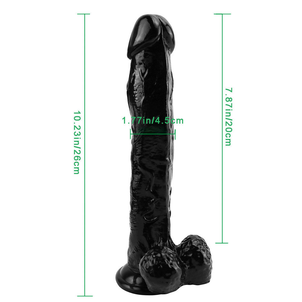 Rauer schwarzer Dildo