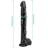 Charger l&#39;image dans la galerie, 16 Zoll Dildo Lang Schlank Schwarz