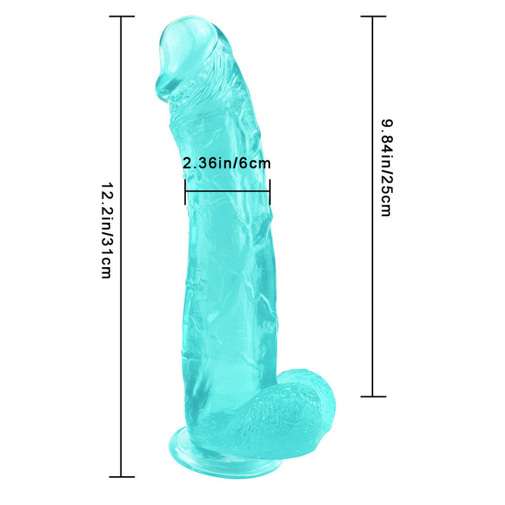 12 Zoll großer grüner Dildo mit großem Kopf