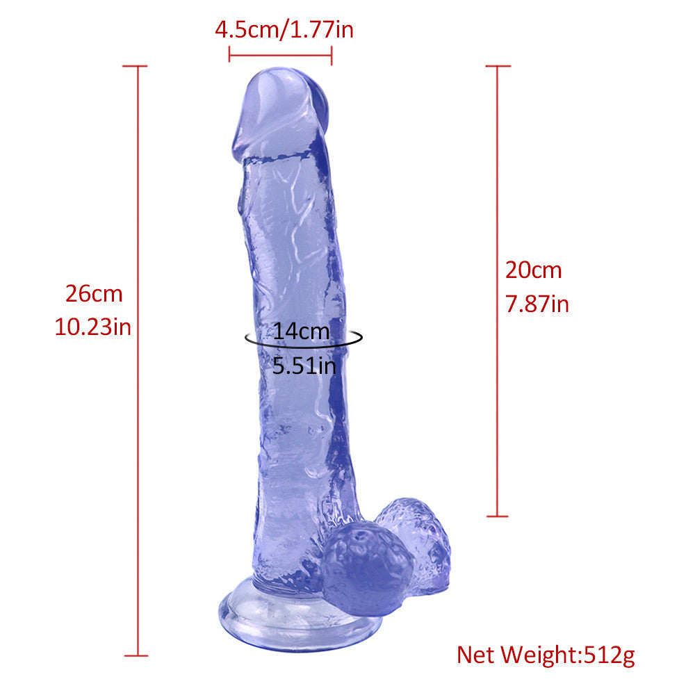 Gummi Dildo 10 Zoll blau