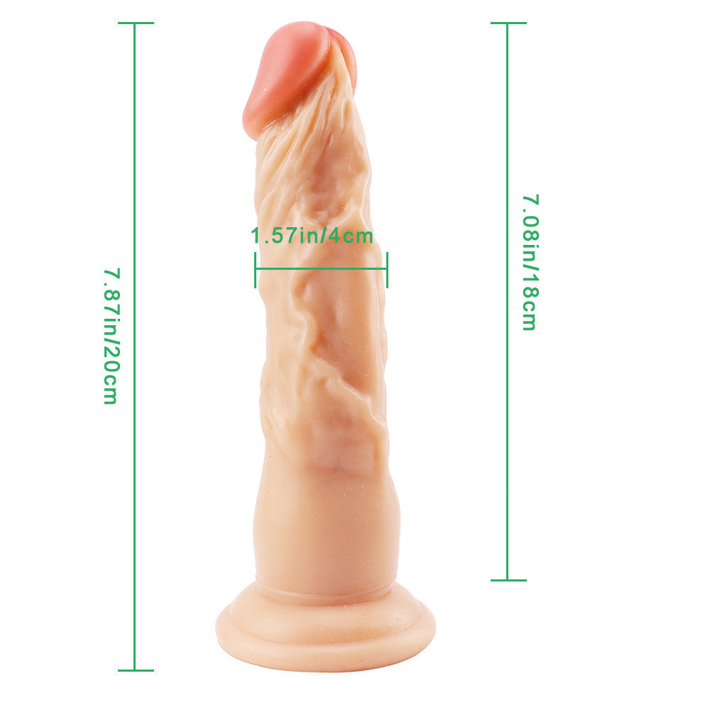 8 Zoll supergerader fleischfarbener Dildo