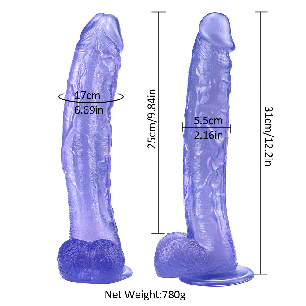 10 Zoll blauer Dildo mit krummem Mund