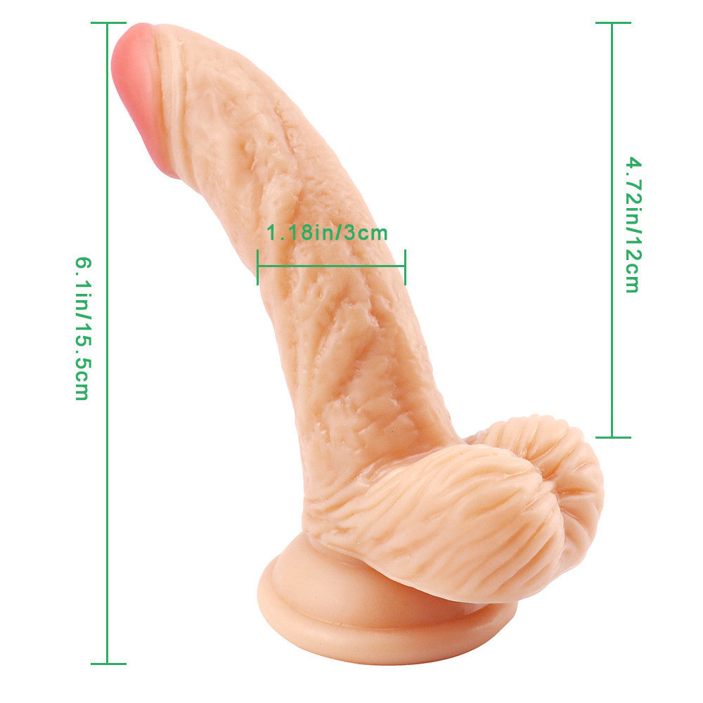 Hautfarbener gebogener Dildo