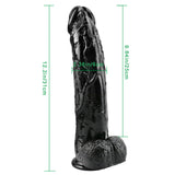 画像をギャラリー ビューアにロード riesiger schwarzer Dildo 12 Zoll Riese