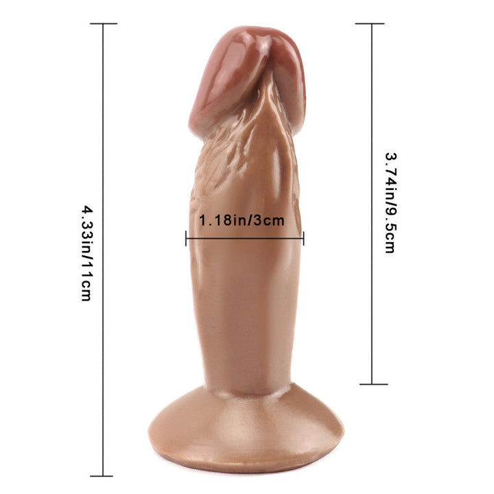 Kurzer, rauer, brauner Dildo