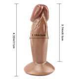 Laden Sie das Bild in den Galerie-Viewer, Kurzer, rauer, brauner Dildo