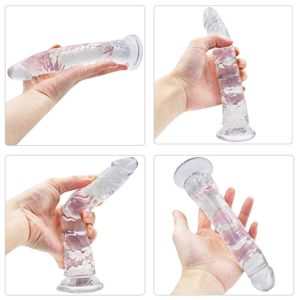 8 Zoll durchsichtiger Jelly-Dildo