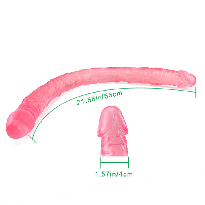 Doppelkopf-Dildo in Rosa, 22 Zoll