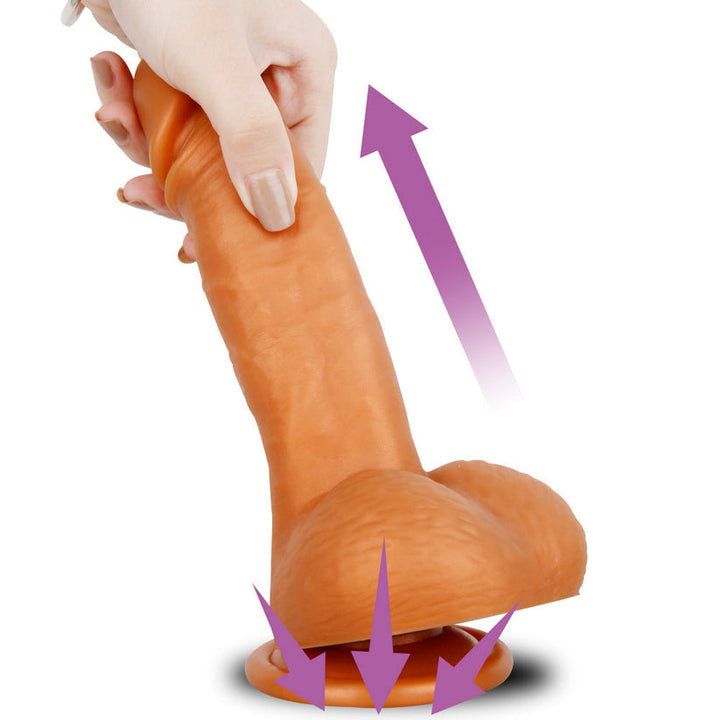 Realistischer Dildo mit Saugnapf aus weichem Silikon