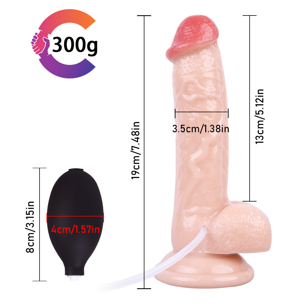 Fleisch ejakulierender 7,5-Zoll-Dildo