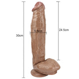 画像をギャラリー ビューアにロード Langer, dicker Dildo, realistisch, mit Saugnapfkugeln