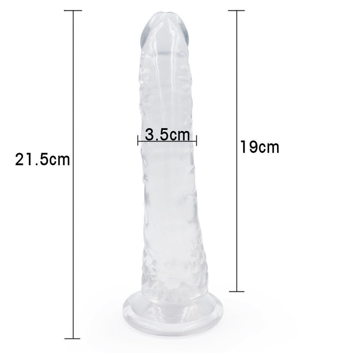 8 Zoll durchsichtiger Jelly-Dildo