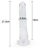 Laden Sie das Bild in den Galerie-Viewer, 8 Zoll durchsichtiger Jelly-Dildo