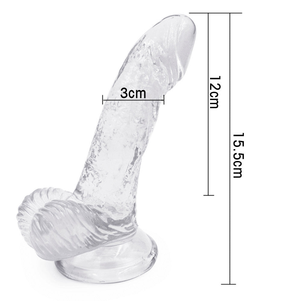 6 Zoll Jelly Dildo mit Hoden