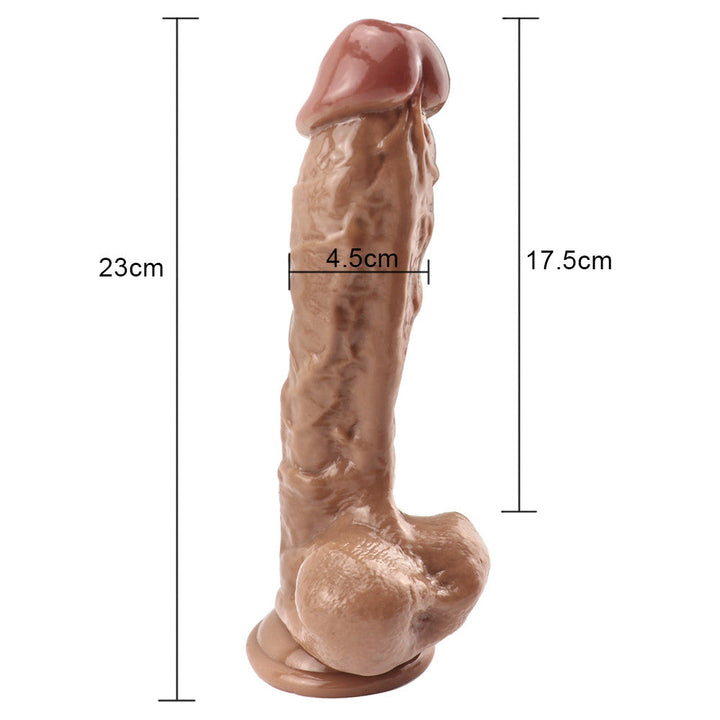 9 Zoll brauner Dildo