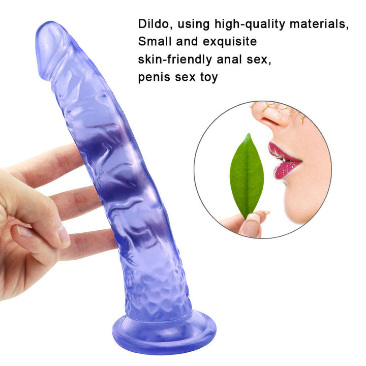 8 Zoll kleiner gerader blauer Dildo