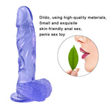 Charger l&#39;image dans la galerie, Blauer Jelly-Dildo mit realistischem Saugnapf