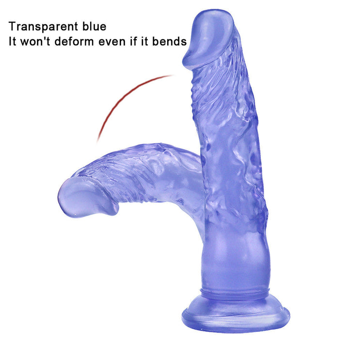 8 Zoll supergerader blauer Dildo