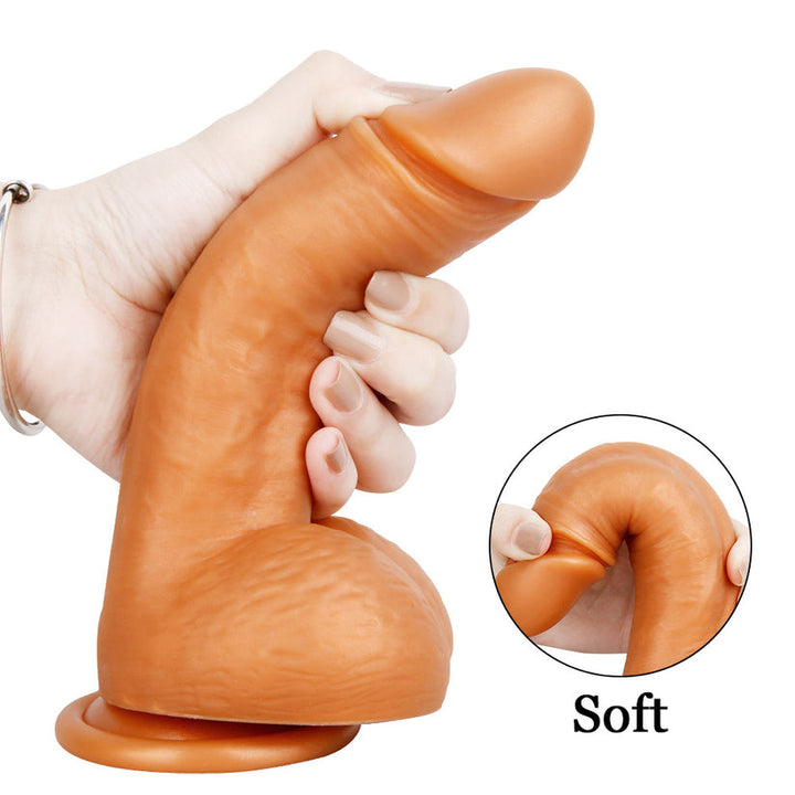 Realistischer Dildo mit Saugnapf aus weichem Silikon