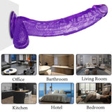 画像をギャラリー ビューアにロード 12 Zoll großer violetter Jelly-Dildo mit krummem Mund