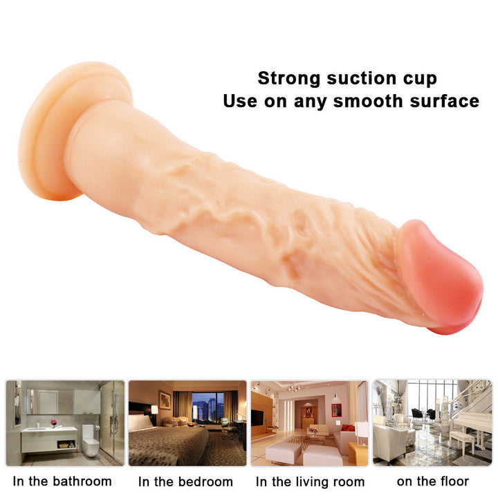 8 Zoll supergerader fleischfarbener Dildo