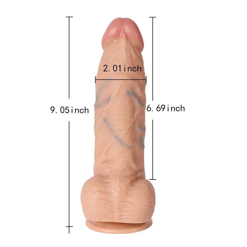 Fleischfarbener Dildo, fest, realistisch, 9 Zoll