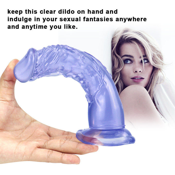 8 Zoll supergerader blauer Dildo