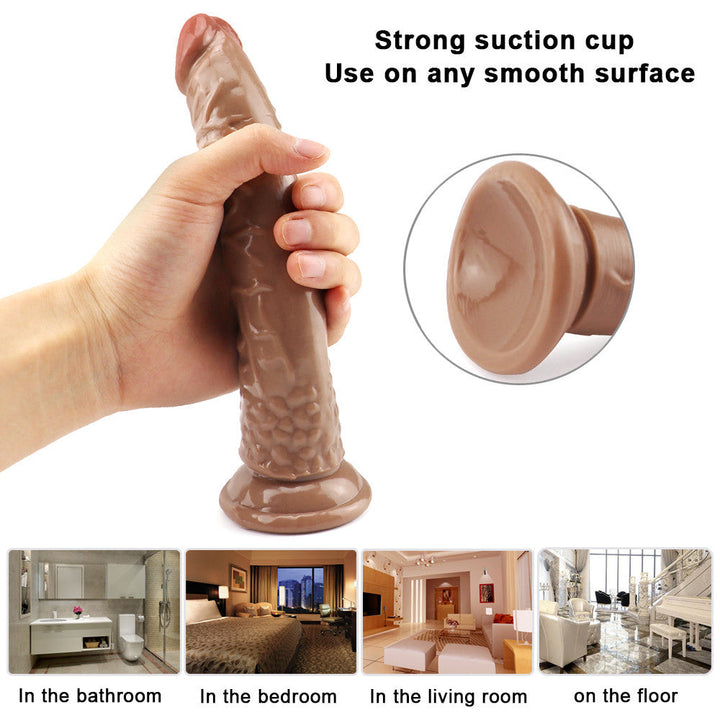 8 Zoll kleiner gerader brauner Dildo