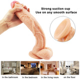 Load image into Gallery viewer, 10 inch crooked mouth flesh color dildo