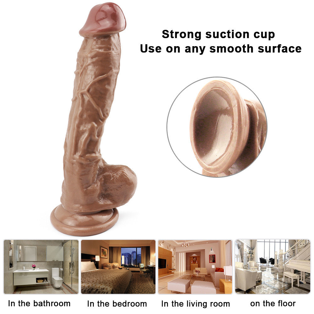 9 Zoll brauner Dildo