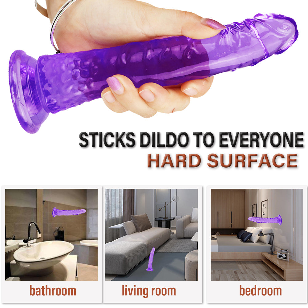 8 Zoll kleiner gerader lila Dildo