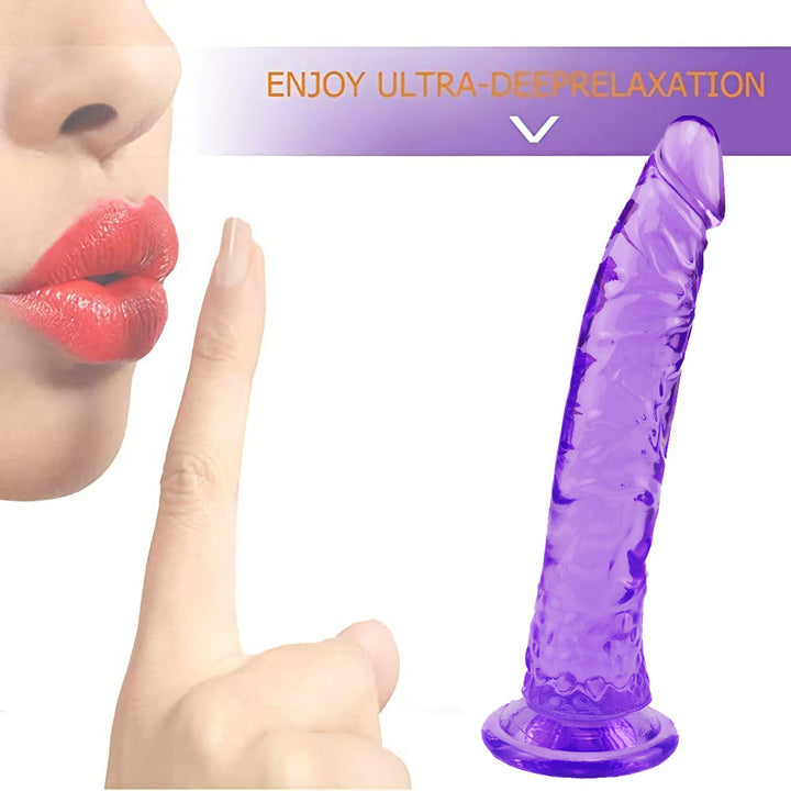 8 Zoll kleiner gerader lila Dildo