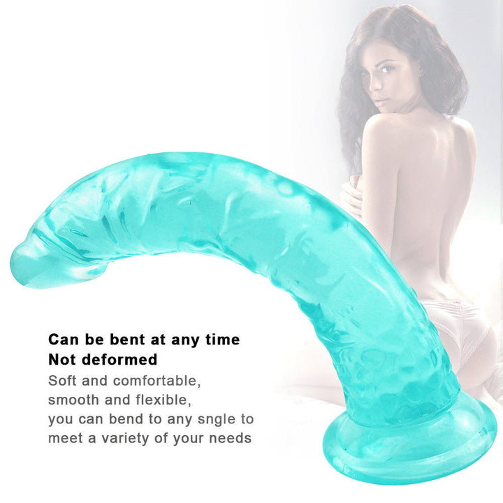 8 Zoll kleiner gerader grüner Dildo