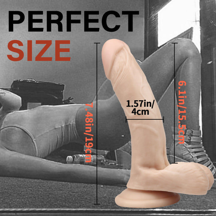 7 Zoll großer hautfarbener Dildo für Männer