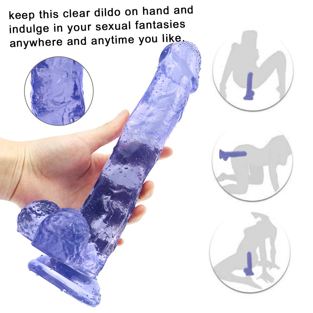 Gummi Dildo 10 Zoll blau