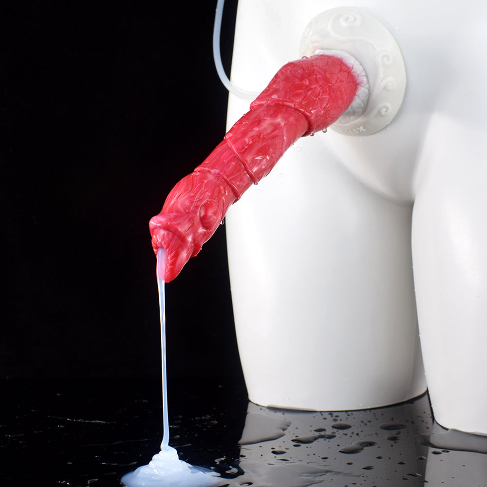 Dildo-Abspritzen mit dem roten Pferd