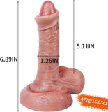 Charger l&#39;image dans la galerie, Mit Vorhaut bedeckter 7-Zoll-Dildo