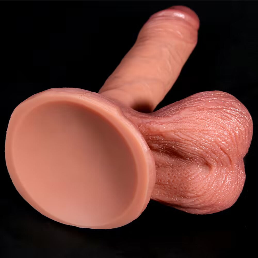 Superweicher Dildo, realistisch, 10 Zoll, mit Hoden